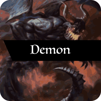 A button leading to the "demon" page