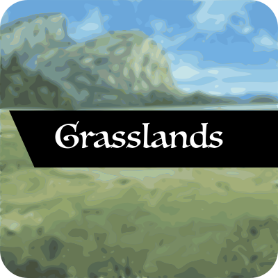 A button leading to the "grasslands" page