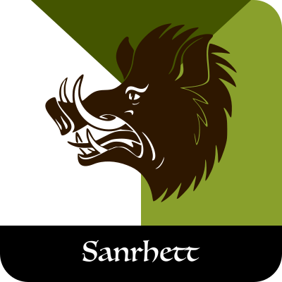 A button leading to the "house sanrhett" page