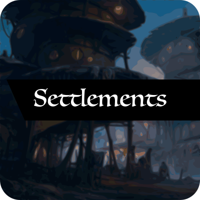 A button leading to the "settlements" page