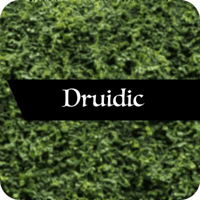 A button leading to the "druidic magic" page