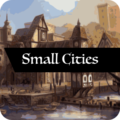 A button leading to the "small cities" page