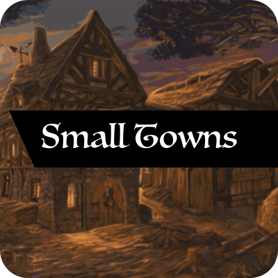 A button leading to the "small towns" page